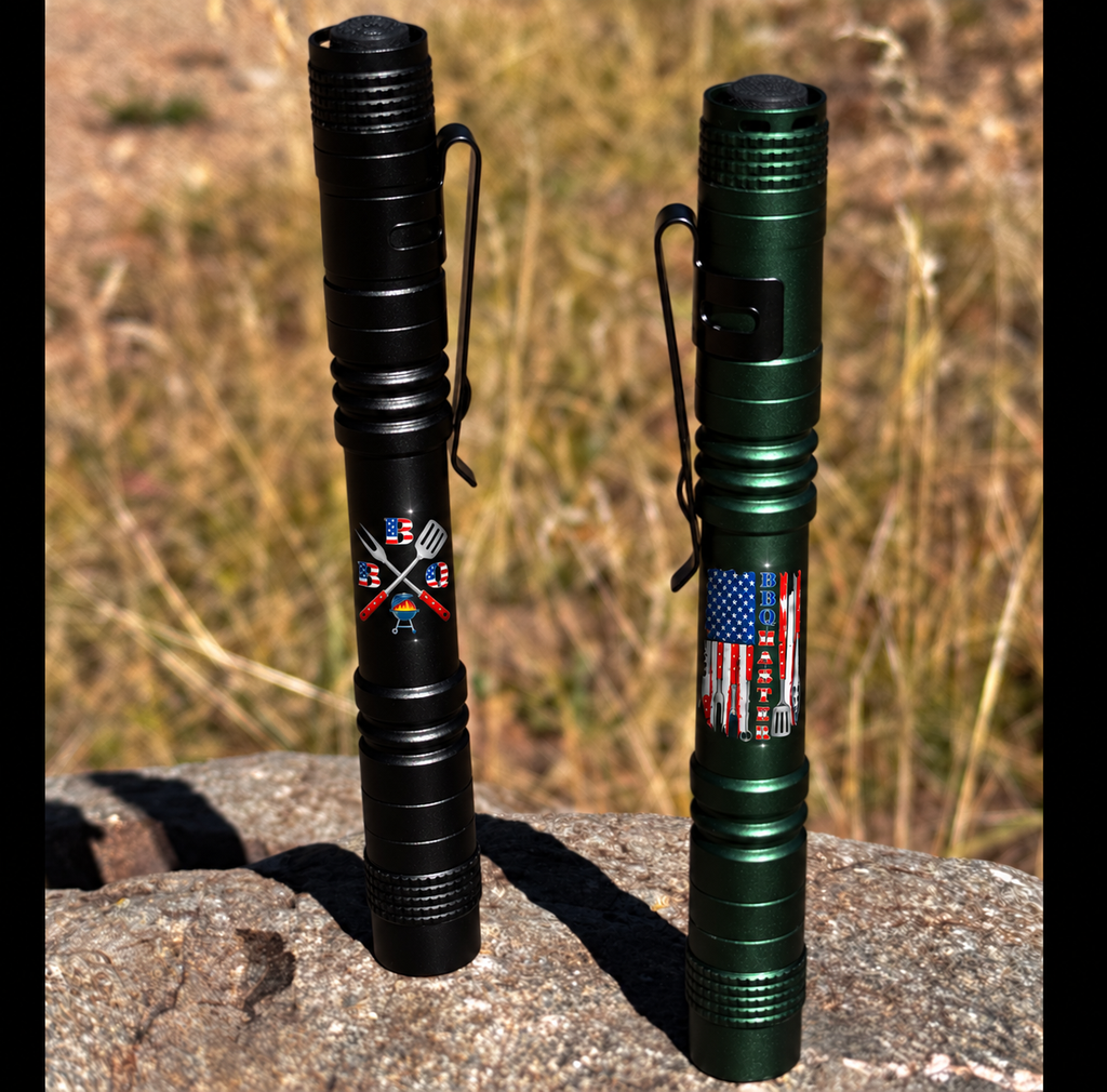 Personalized BBQ Mini Pen Flashlight — Grill Master Gift
