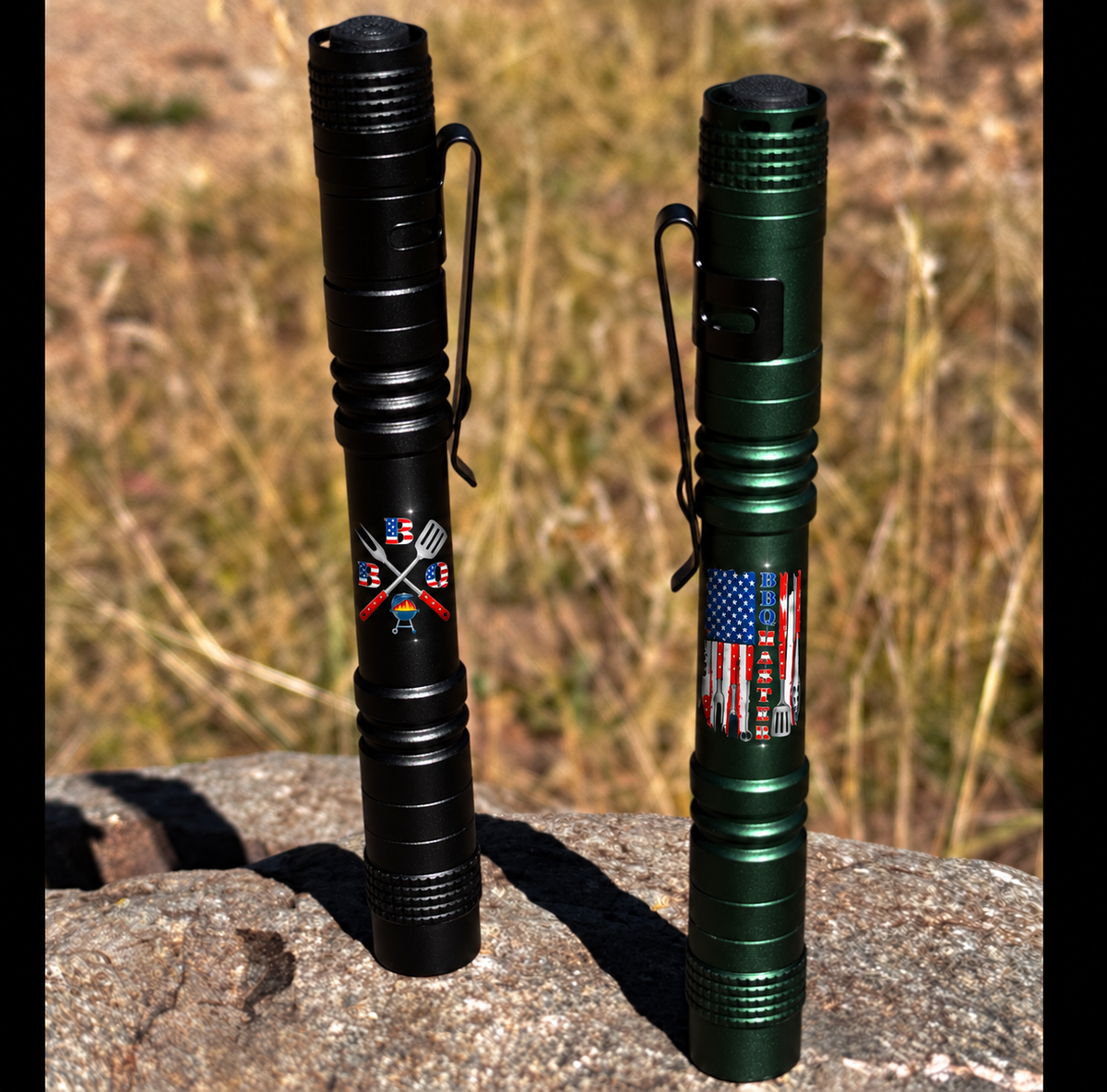 Personalized BBQ Mini Pen Flashlight — Grill Master Gift