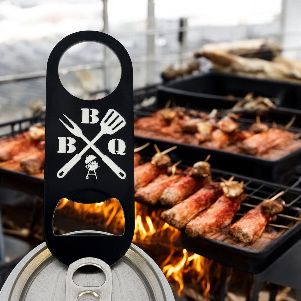 Personalized BBQ Bottle Opener — Mini Stainless Steel Gift