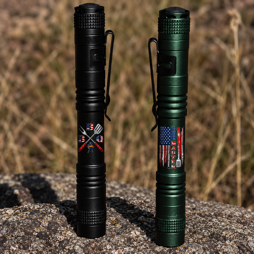 Personalized BBQ Mini Pen Flashlight — Grill Master Gift